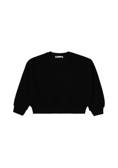 Civil Girls Düz 6-9 Yaş Sweatshirt - Siyah Siyah-siyah