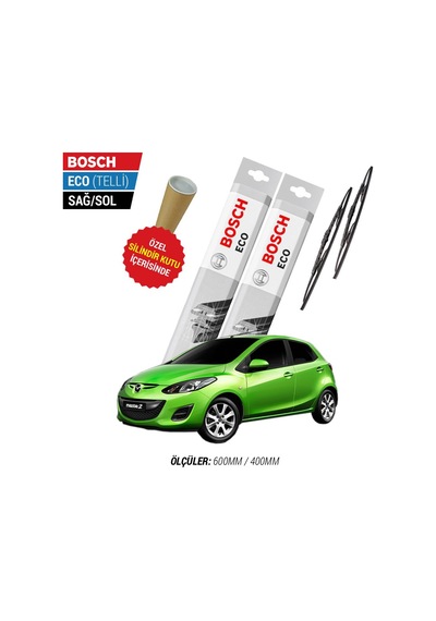 Bosch Eco Mazda 2 Silecek Takımı (2008-2012)