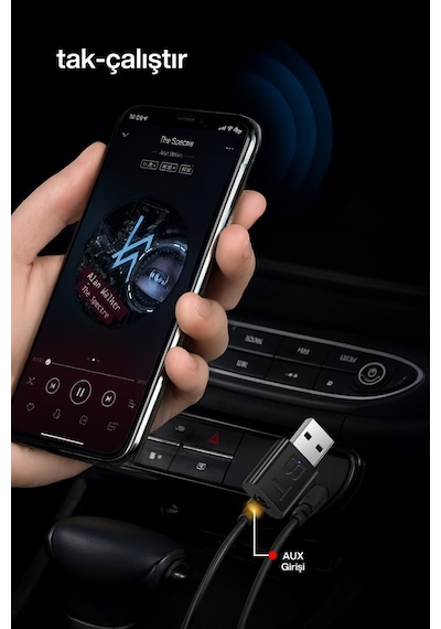Usb 2ın1 Bluetooth Kiti 3.5 Mm Aux Receiver Rx/tx Transmitter Kablosuz Ses Alıcı Verici Tak Çalıştır