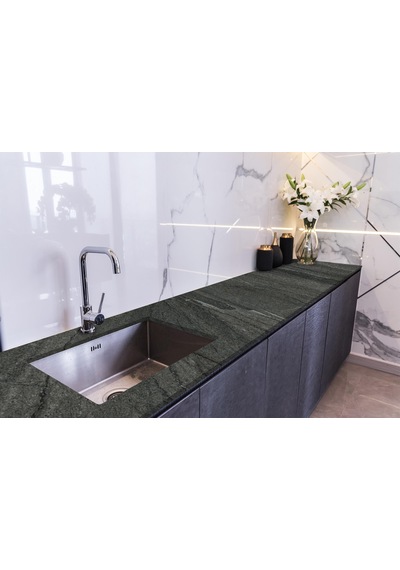 Tezgah Üstü Fayans Kaplama Folyosu Mutfak Tezgahı Kaplama Dark Grey Marble