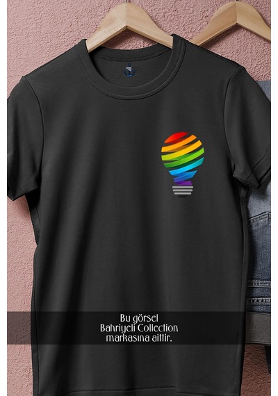 Oversize Lgbt Lamb Cep Tasarımlı Unisex T-shirt Siyah