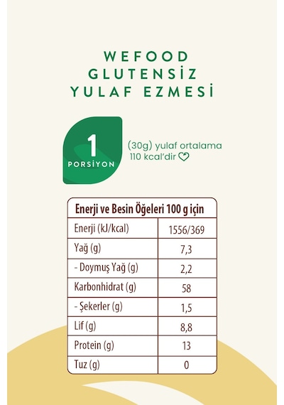 Wefood Glütensiz Yulaf Ezmesi 300 G