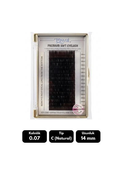 Misyul 0.10c Natural Kıvrım 10 Mm Soft Eyelash Doğal İpek Kirpik 16'lı