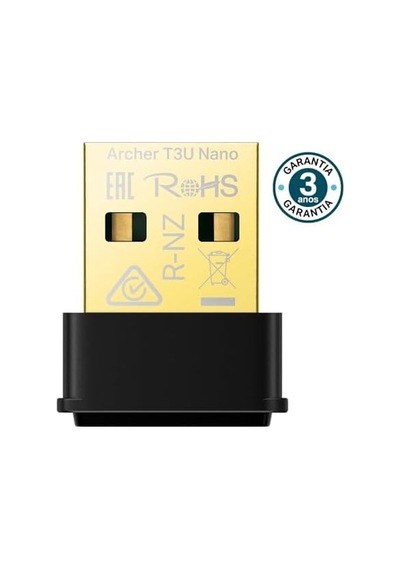T3u, Ac1300 Mbps, Çift Bant, Usb 2.0, Wi-fi 5 Usb Adaptör