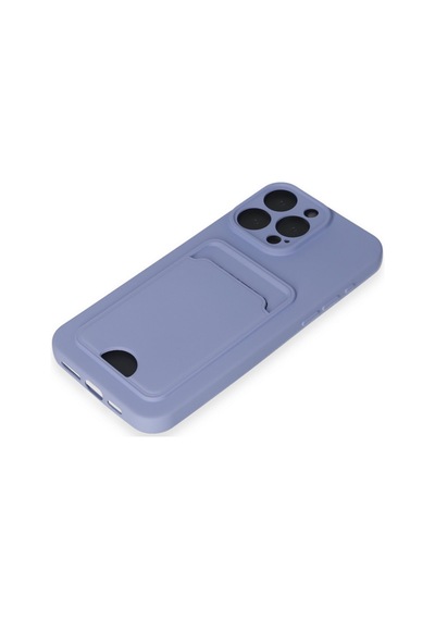 Apple Uyumlu iPhone 14 Pro Max Uyumlu Kılıf Kelvin Kartvizitli Silikon - Lila