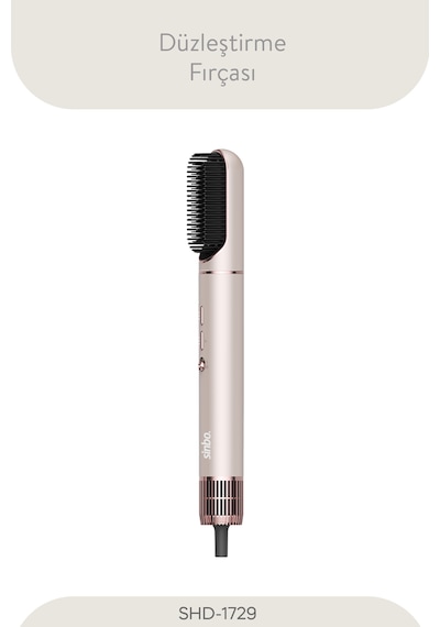 Pro Compact Uzun Multi-styler Hava Üfleme Şekillendirici Full Seti 5in1 Saç Şekillendirici Shd-1729 - Rose Gold Açık Pembe