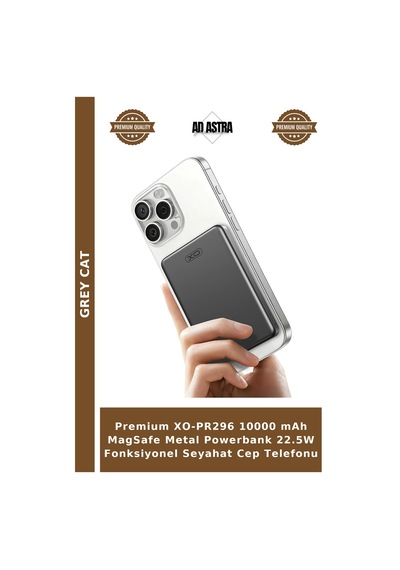Premium Xo-pr296 10000 Mah Magsafe Metal Powerbank 22.5w Fonksiyonel Seyahat Cep Telefonu Çok Renkli