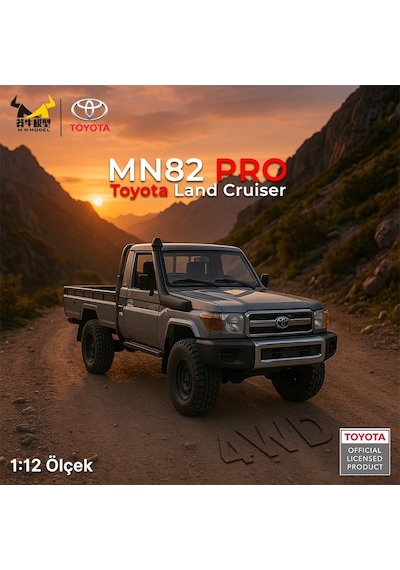 Mn Model Mn82 Pro 1/12 Toyota Land Cruiser Lc79 4wd Rc Model Crawler Offroad Truck Uzaktan Kumandalı Araba Rtr Lisanslı Gümüş+dahili Işık Seti