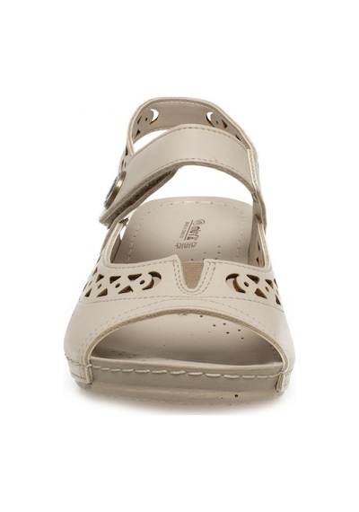 Muya 31130 Z Terra Casual Günlük Krem Kadın Sandalet Krem