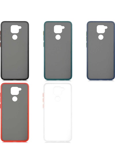 Xiaomi Redmi Note 9 Kılıf Zore Fri Mat Yüzey Renkli Kenar Kılıf
