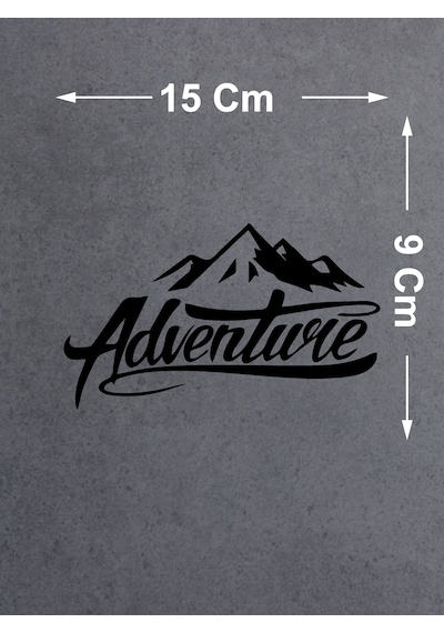 Adventure Sticker - Dağ Kamp 4x4 Off Road Pickup Sticker - Araba Oto Motosiklet Karavan Sticker - 00007 15x9 Cm