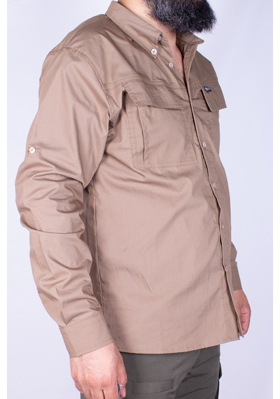 Nikbin Outdoor Taktik Spor Gömlek Likralı bej