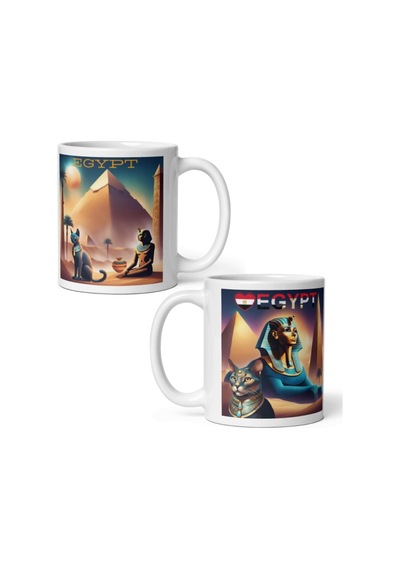Mısır Kupa Bardak 2 Adet Seyahat Hatıra Egypt Mug