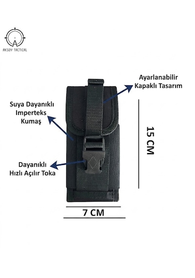 Imperteks Şık Görünümlü Standart Telsiz Kılıfı Palaska Uyumlu Siyah