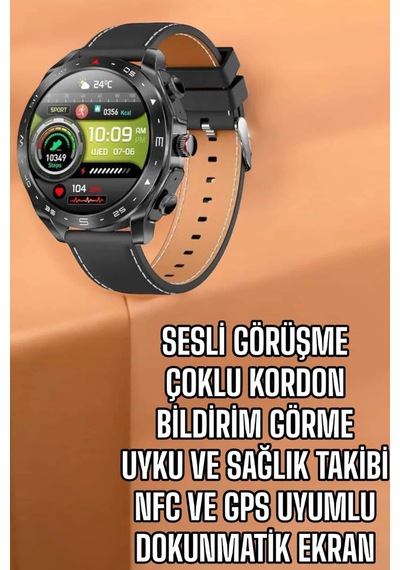 Akıllı Saat Bildirim Görme Sesli Görüşme Çoklu Kordon Gps Takibi
