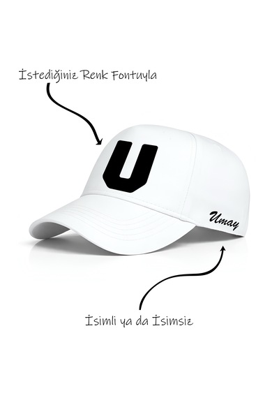 Ogc U Harfi Unisex Şapka Beyaz