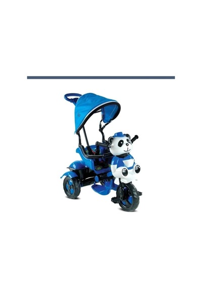 Mavi Renk Little Panda 3 Teker Itmeli Bisiklet Mavi