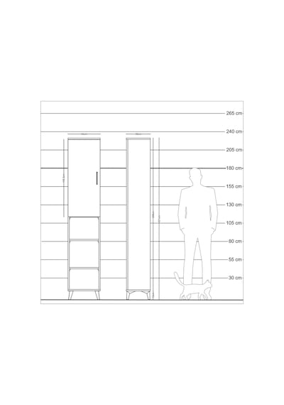 Arges Dolap 4 Raflı Tek Kapaklı Tek Askılı 44x30x221 Antrasit... Antrasit