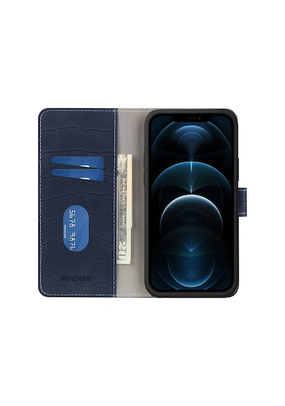 Apple Uyumlu iPhone 12 / 12 Pro Kilif Kroko Desen Kapakli Cüzdanli 514448567