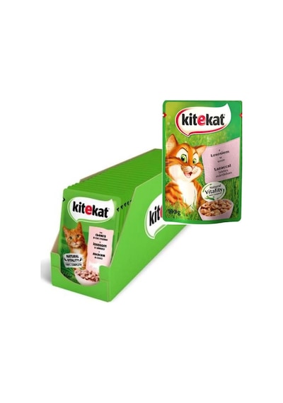 Kitekat Somonlu Yaş Kedi Maması Pouch 85 Gr X 28 Adet Kitekat Somonlu Yaş Kedi Maması Pouch 85 Gr X 28 Adet