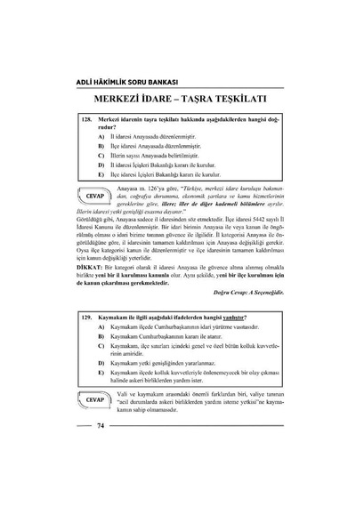 Hakimlik İdare Hukuku Soru Bankası 22. Baskı Monopol Yayınları
