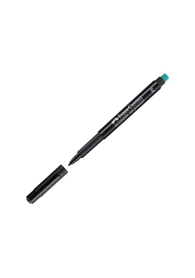 Faber-castell Siyah Permanent Marker 1.0 Mm Kalınlıkta Tepegöz Ve Düz Yüzeyler İçin Uygun Çok Renkli