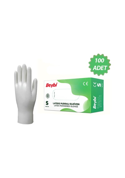 Pudralı Lateks Muayene Eldiveni S 100 Adet