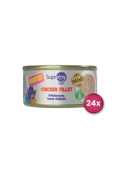 Supreme Cat Purrfect Tiftiklenmiş Tavuk Göğüslü Yetişkin Kedi Konservesi 70 Gr X 24 Adet