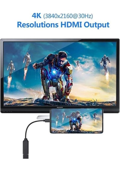 Type-c To Hdmı Dönüştürücü 4k 60hz Usb-c Hdmı Adaptör Apple Uyumlu MacBook , iPad , Samsung, Huawei