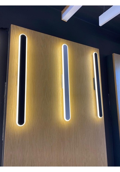 58 Cm 18w Dekoratif Stıck Aplik 3000k Sarı Işık Elektrik Bağlantısı Gerektirir Modern Şık Led Aplik Gri