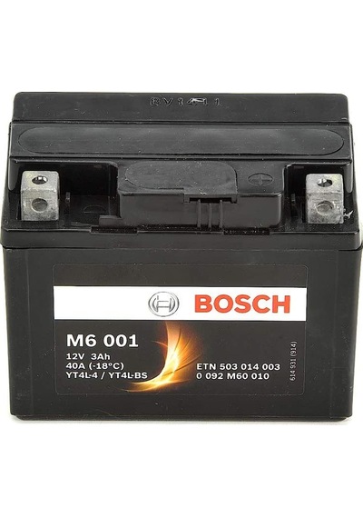 Bosch 3 Amper M6001 Yt4l-4 - Yt4l-bs Agm Motosiklet Aküsü