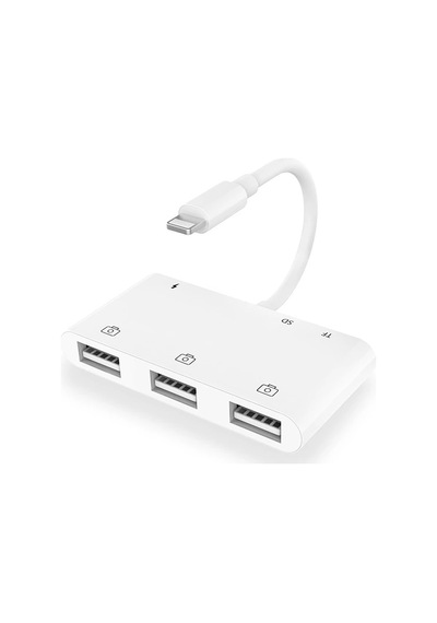 Ally iPhone Uyumlu Lightning To Tfsd Card Reader Usb 3.kamera Adaptörü- 5775 Renkli
