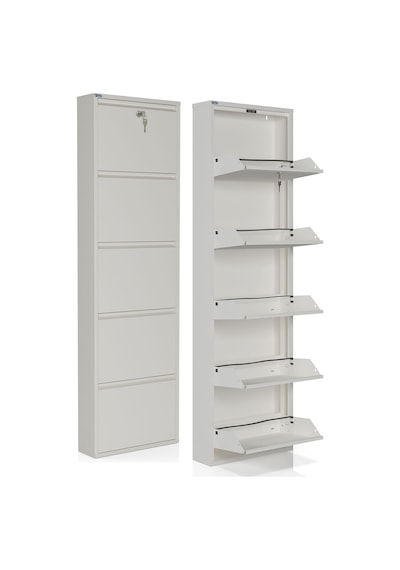 Ceha Kilitli 5'li Metal Ayakkabılık - Beyaz K.AYK-5 /AB9010/ SOPACK/KL Beyaz Ceha Kilitli 5'li Metal Ayakkabılık - Beyaz K.AYK-5 /AB9010/ SOPACK/KL Beyaz