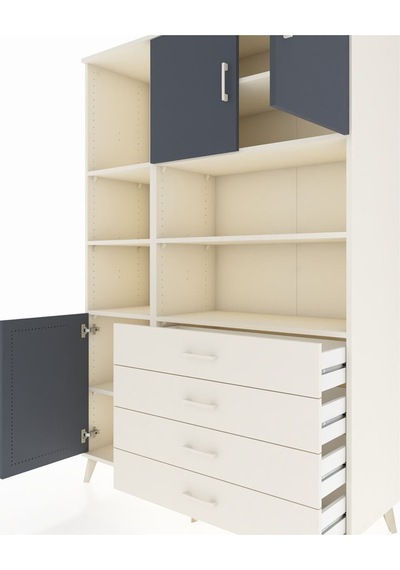 Hyperion Dolap 8 Raflı 4 Çekmeceli 3 Kapaklı 132x44x195 Aytaşı-antrasit/aytaşı Antrasıt/aytası Hyperion Dolap 8 Raflı 4 Çekmeceli 3 Kapaklı 132x44x195 Aytaşı-antrasit/aytaşı Antrasıt/aytası