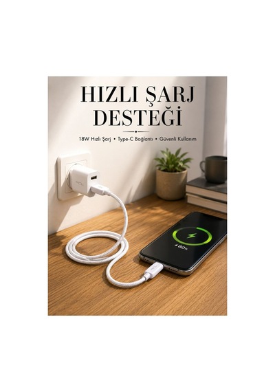 Type-c Girişli Cihazlar İçin Şarj Kablosu - Hs08377080-1898 Renkli