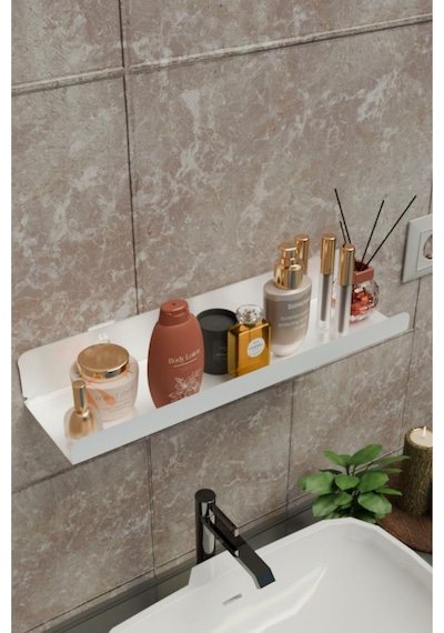 Ultra Güçlü 3m Yapışkanlı Beyaz Çok Amaçlı Banyo Düzenleyici Organizer Raf Banyo Askı 2 Adet Mt96bd Diğer