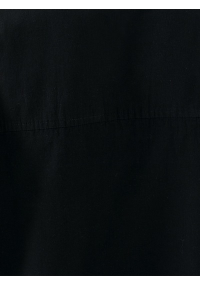 Oversize Fit Kadın Gömlek U.kol Siyah