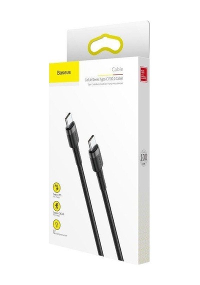 Baseus Cafule TypeC TypeC Pd 20W Şarj Data Kablo 1mt Siyah