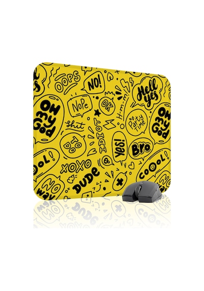 İllüstrasyon Kaymaz Dikişli Kauçuk Oyuncu Mousepad V1 - 48x40 Xl Gaming Mouse Pad Fare Altlığı