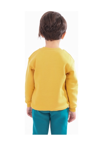 Toontoy Unisex Çocuk Baskılı Sweatshirt Hardal