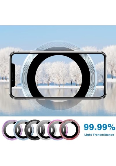 Ayrex 15 Pro Ve 15 Pro Max Uyumlu Kamera Lens Koruyucu Temperli Cam Kamera Koruyucu 9h Sertlik Hd Şeffaf Kamera Lens Ka