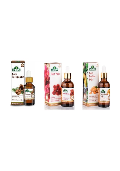 Arifoğlu Tatlı Badem Yağı + Çam Terebentin Yağı + Hint Yağı 3 x 50 ML