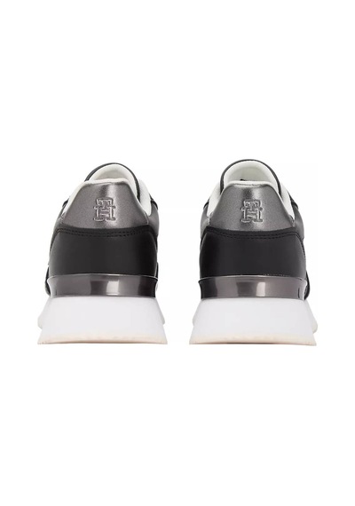 Tommy Hilfiger Kadın Metalik Detaylı Chic Fashion Runner Sneaker - Siyah Triple Black
