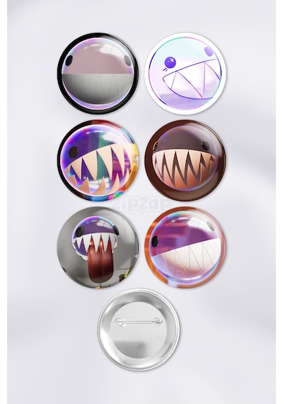 Bubble Tadc The Amazing Digital Circus Çanta Süsü Rozet İğneli Buton Rozet Seti 6 Adet Altılı