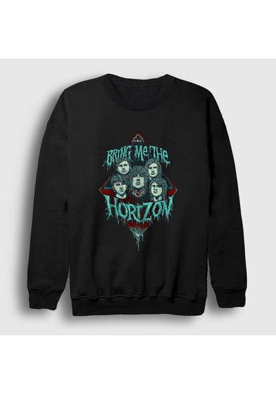 Presmono Unisex Band Bring Me The Horizon Sweatshirt Siyah