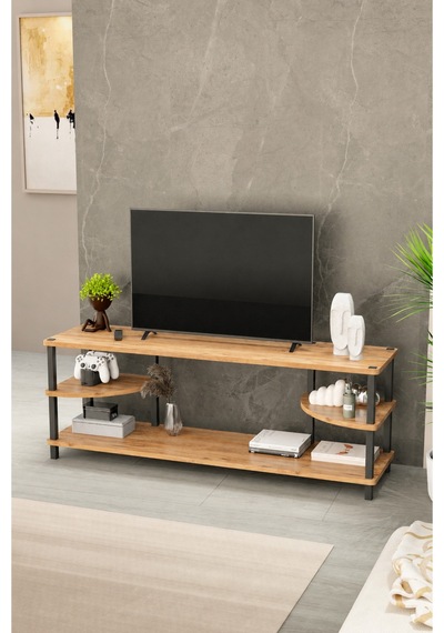Neoline 120 Cm Tv Ünitesi Modern Tv Sehpası - Meşe Meşe