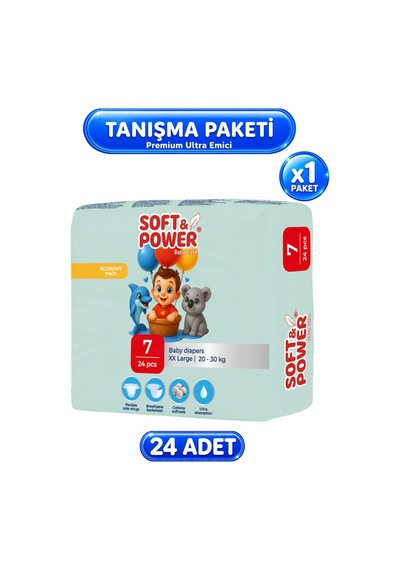 Bebek Bezi No:7 Xxlarge 20-30 Kg 24'lü 7 Numara