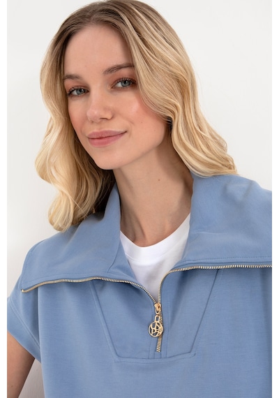 U.S. Polo Assn. Kadın Mavi Modal Karışımlı Polo Yaka Tişört 50300738-VR036