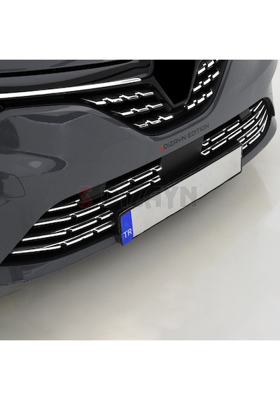 S-dizayn Renault Clio 5 Krom Ön Tampon Çıtası 10 Prç. 2019 Üzeri