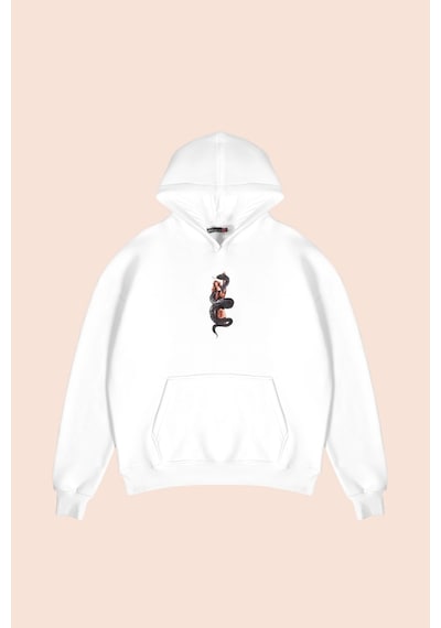 Tarzsokak Free Gangster Baskılı Oversize Unisex Beyaz